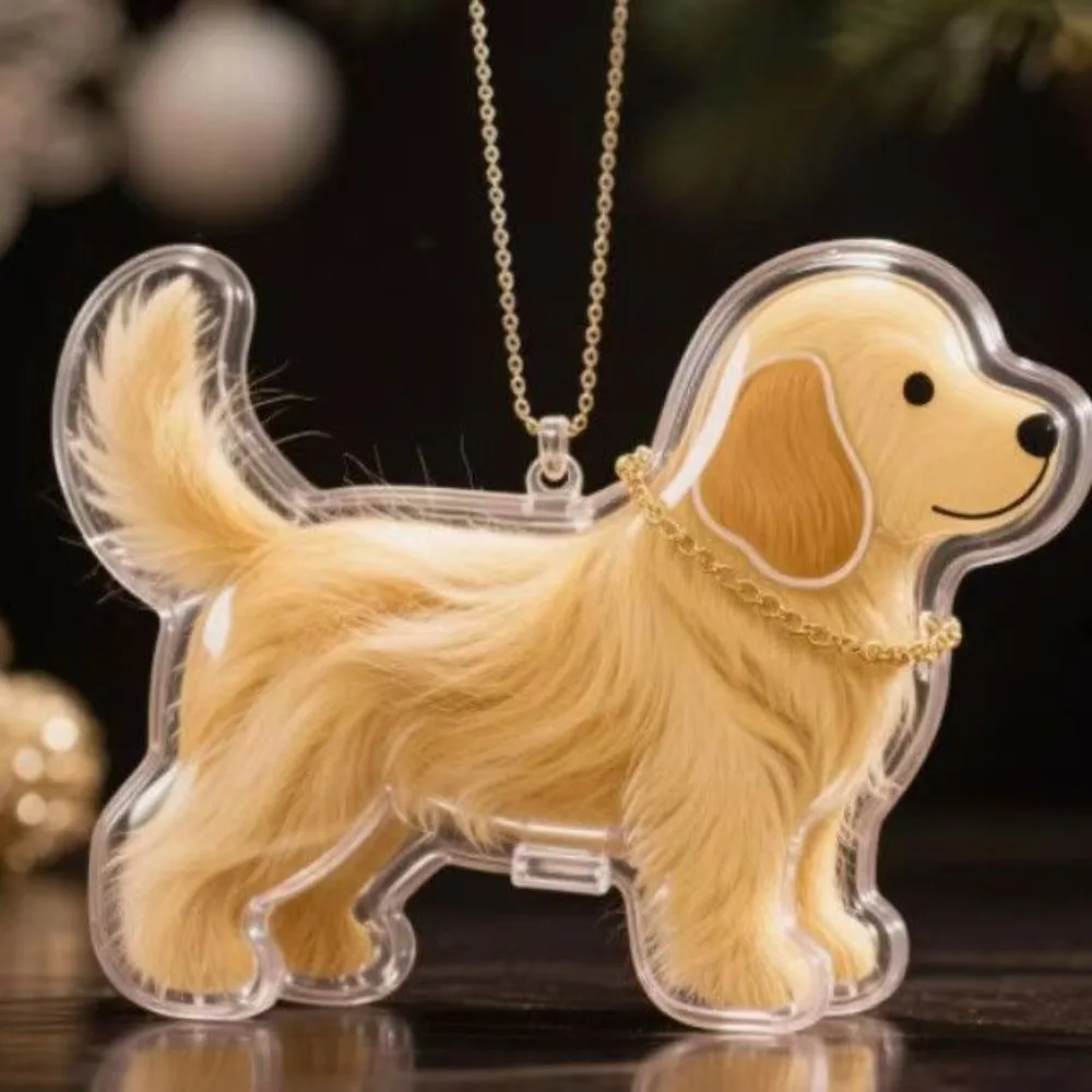Dog Shape Dog Hair Storage Box Transparent DIY Handmade Pet Hair Keychain Keyring Hair Grooming 1005009828383875