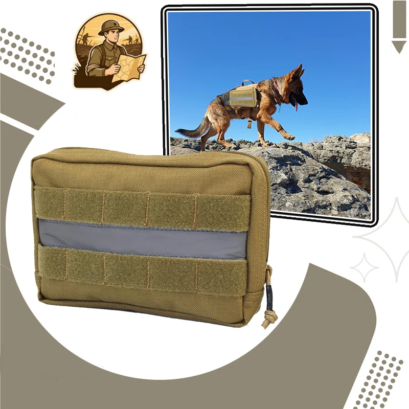 Tactical Waist Pack Outdoor Sports 1000d Nylon Dog Saddlebag with Reflective Strip Design 1005009833793390