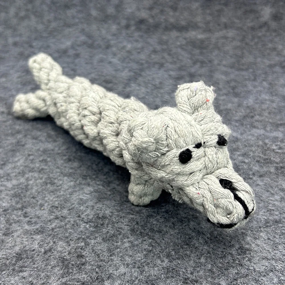 Cute Dog Rope Toy, Durable Braided Cotton Knot Toy for Chewing & Teething 1005009843575375