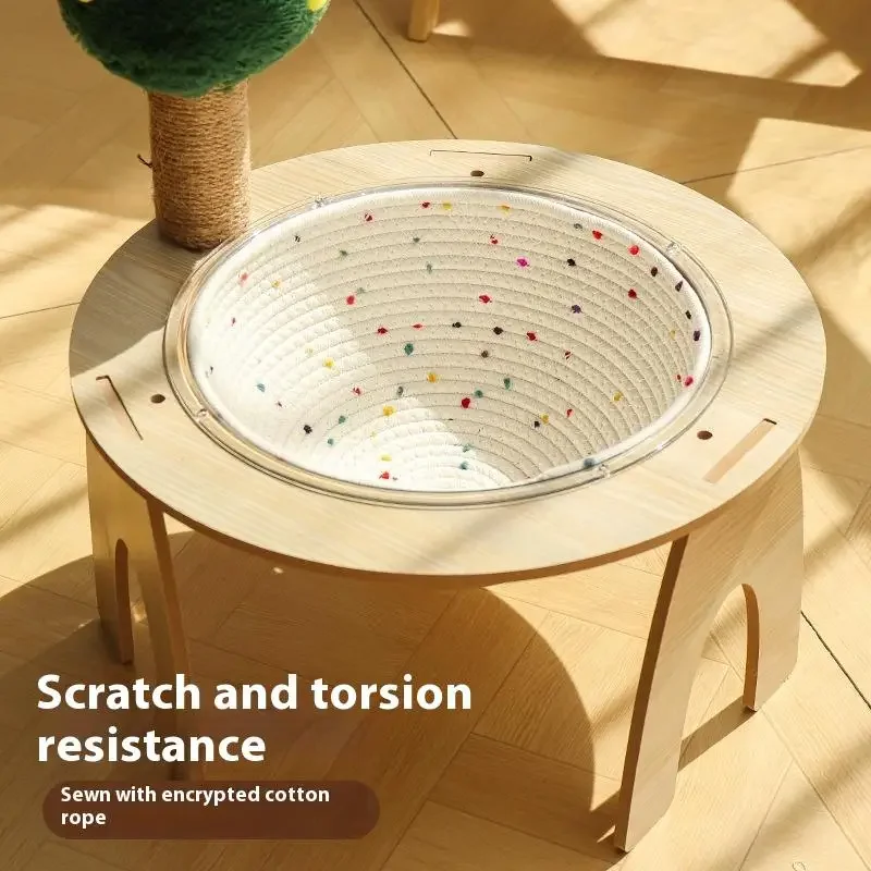 New Capsule Cat Bed Mat Japanese Woven Rattan Basket Breathable Cotton Rope Summer Warm Winter 1005009844446849