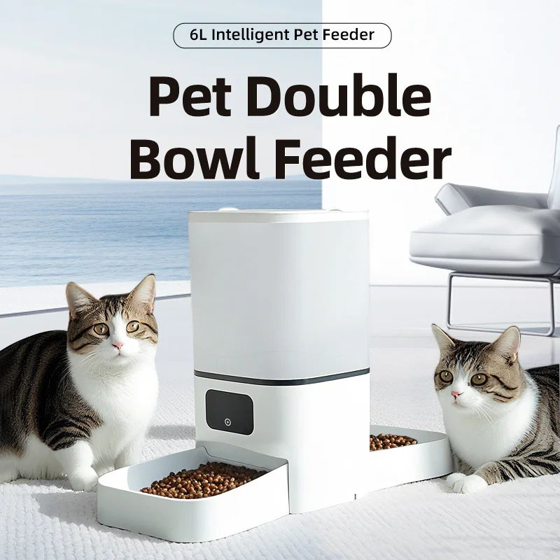 Automatic pet feeder 6L capacity smart timer Tuya control food dispenser with stainless steel bowl 1005009848298411