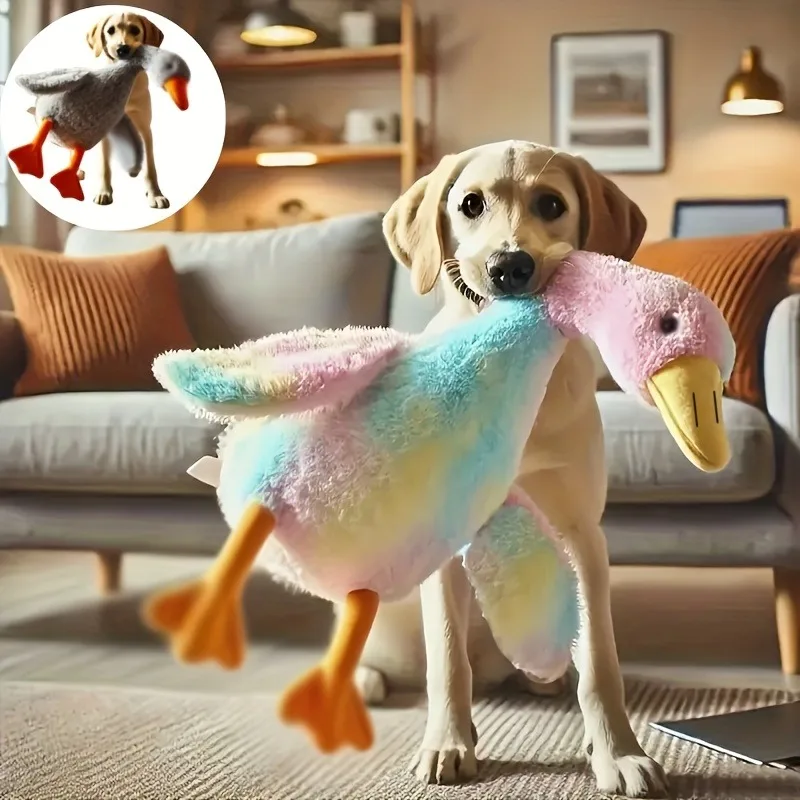 50cm Soft Colorful Duck Plush Toy for Cats Dogs Relax Pet Companion Anxiety-Relieving Dog Buddy 1005009852652858