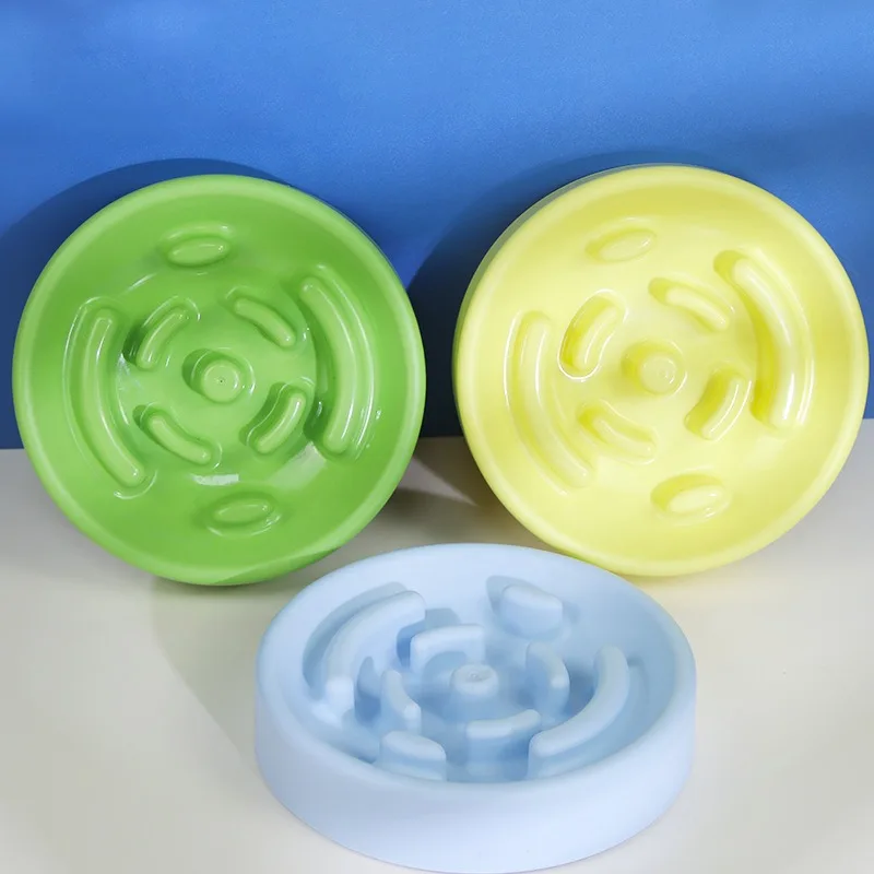 Dog Slow Food Bowl Choke Prevention Small and Medium-Sized Anti Upset Round Thickened Pet Supplies 1005009854093633
