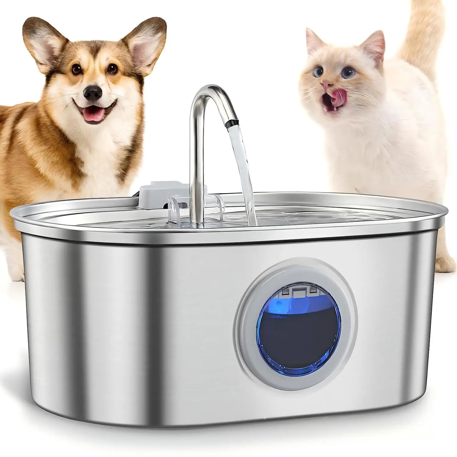 Direct Manufacturer's Stainless Steel Pet Water Dispenser for Cats and Dogs for Indoor Hydration Use 1005009858065289