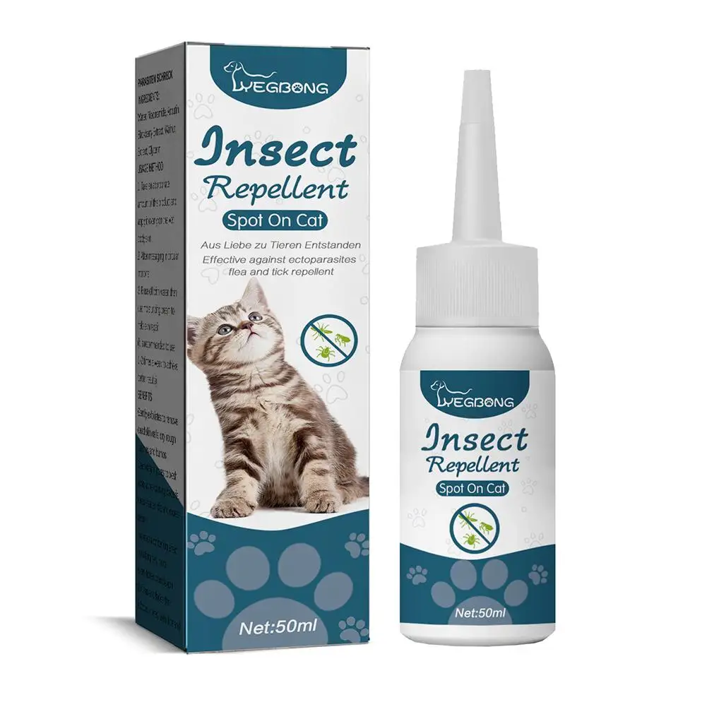 50ml Pet Flea Killer Drops Anti Fleas Cats Ticks Lice Mite Removal Relieve Itching Dogs Ringworm 1005009860522069