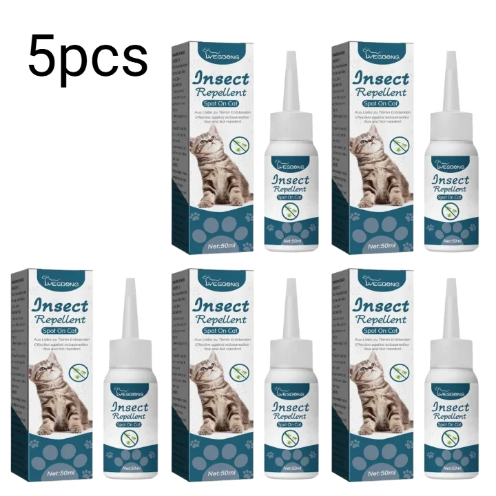 1/3/5pc Pet Flea Killer Drops Anti Fleas Cats Ticks Lice Mite Removal Relieve Itching Dogs Ringworm 1005009860586436