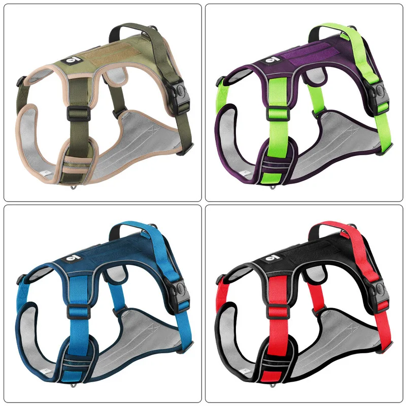 Dog Harness Reflective Midium Large Dogs Tactical Vest Big 1680D Waterproof Oxford Cloth Dog 1005009862913049