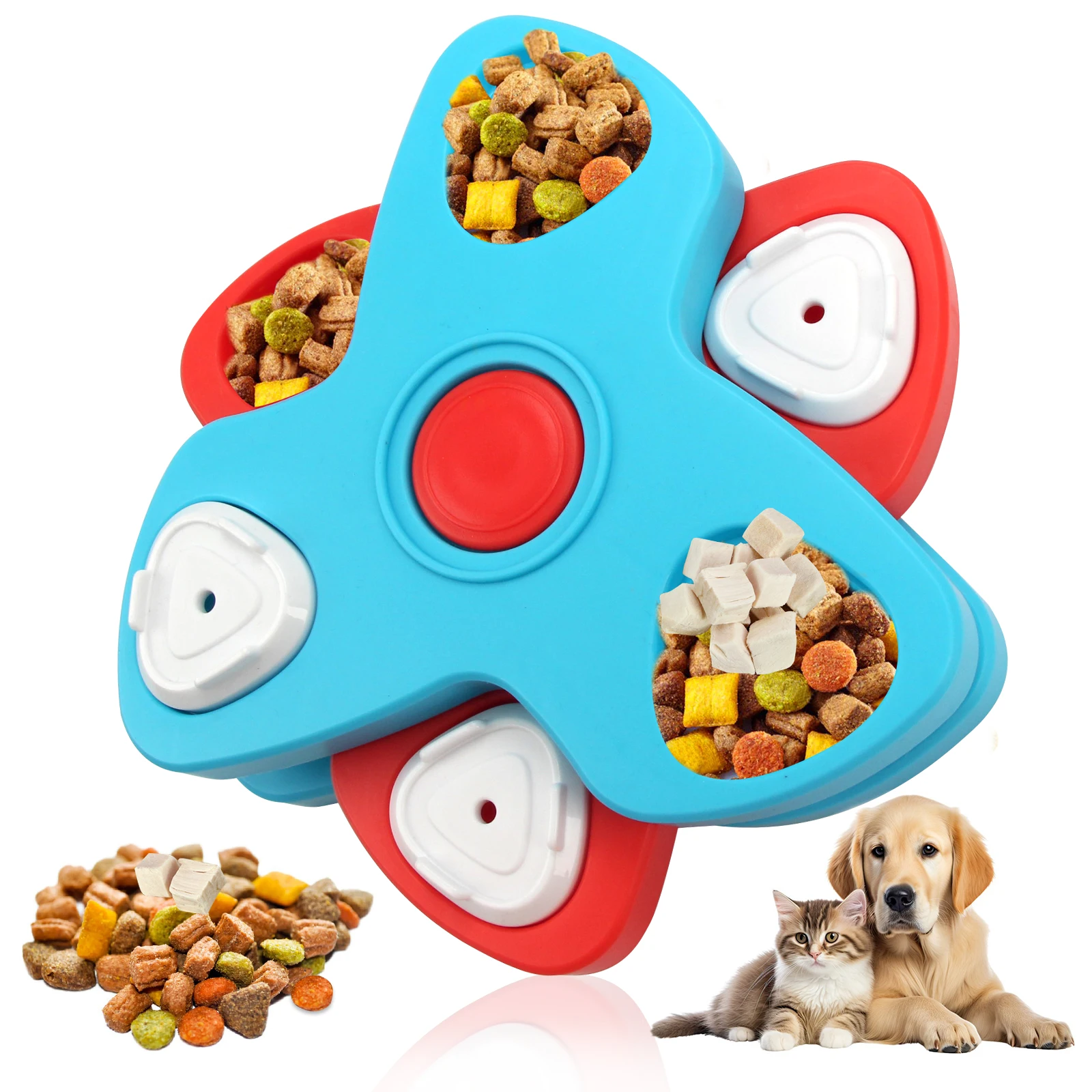 2 Spinning Layers Dog Puzzle Toy Slow Feeder for IQ Training Mental Enrichment Interactive Increase 1005009865941032