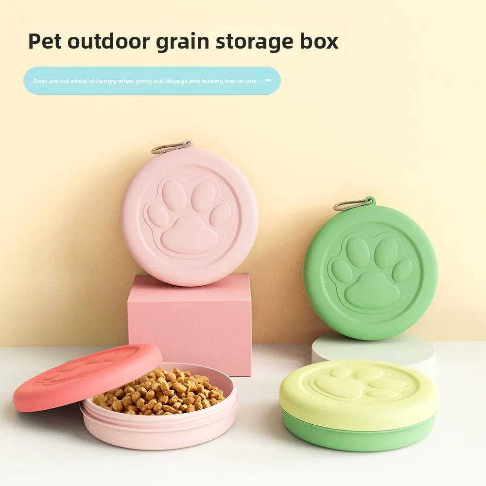 Pet outdoor portable dog food bowl snack box multi-function dog and cat outdoor bowl feeding food 1005009870481844