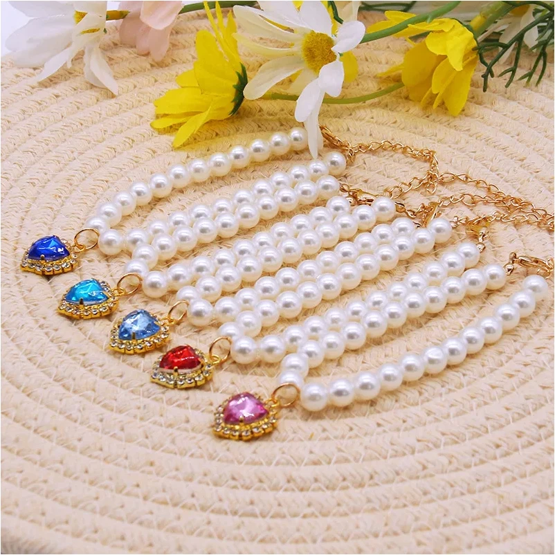 New Cat Collar Decoration Pet Cute Exquisite Neck Kitten Adjustable Summer Cat Necklace High 1005009872980294