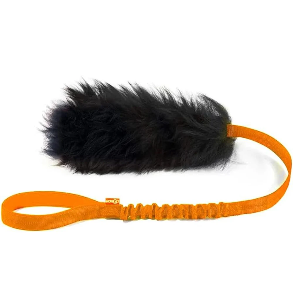 Dog Rope Toy Interactive Dog Bungee Chaser Toy with Rubber Ball Pet Tug Toy Sheepskin for Medium 1005009878295509