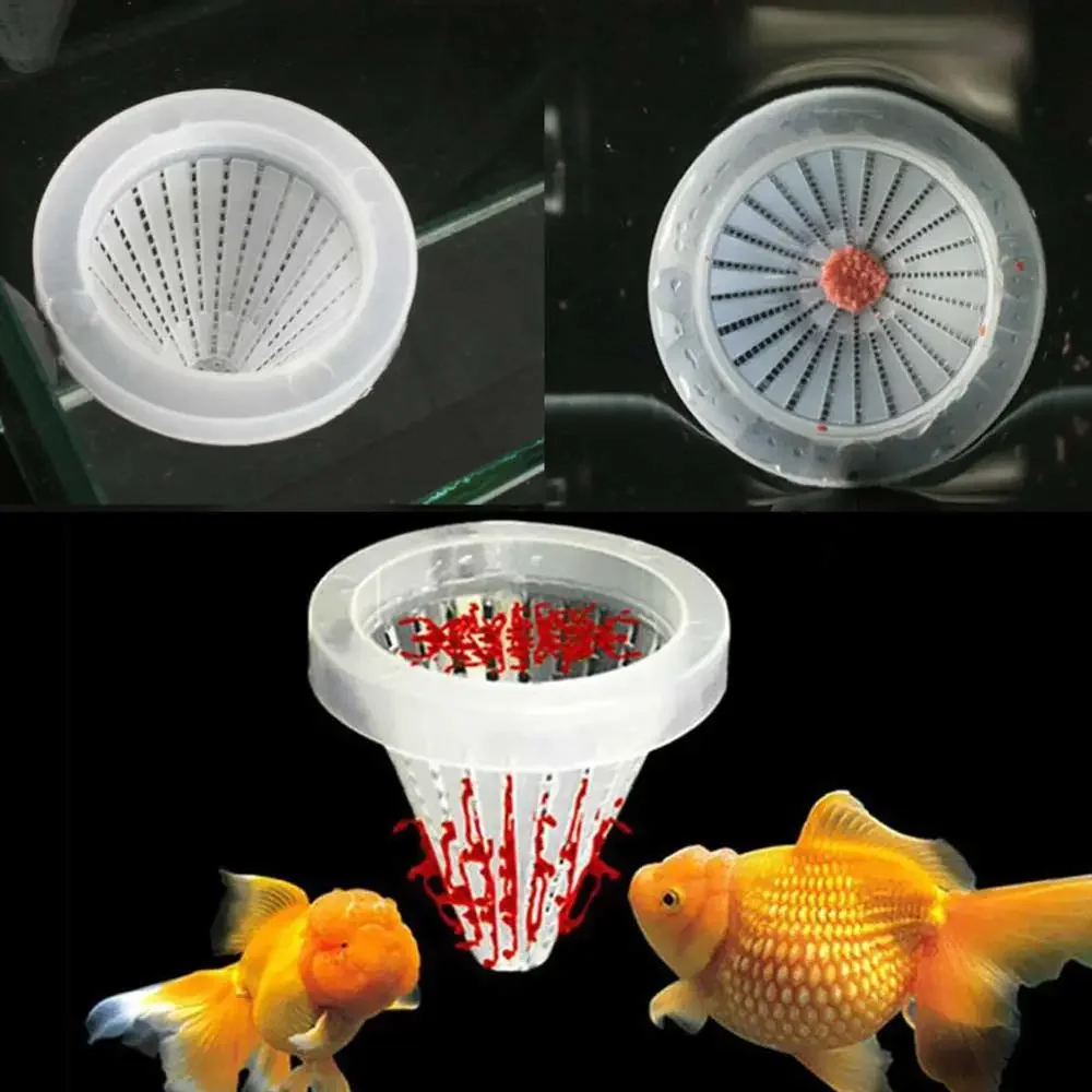 Mini Automatic Fish Feeder Tapered Aquarium Red Worm Feeding Feeder Funnel Cup Fish Food Feed Tool 1005009888379501