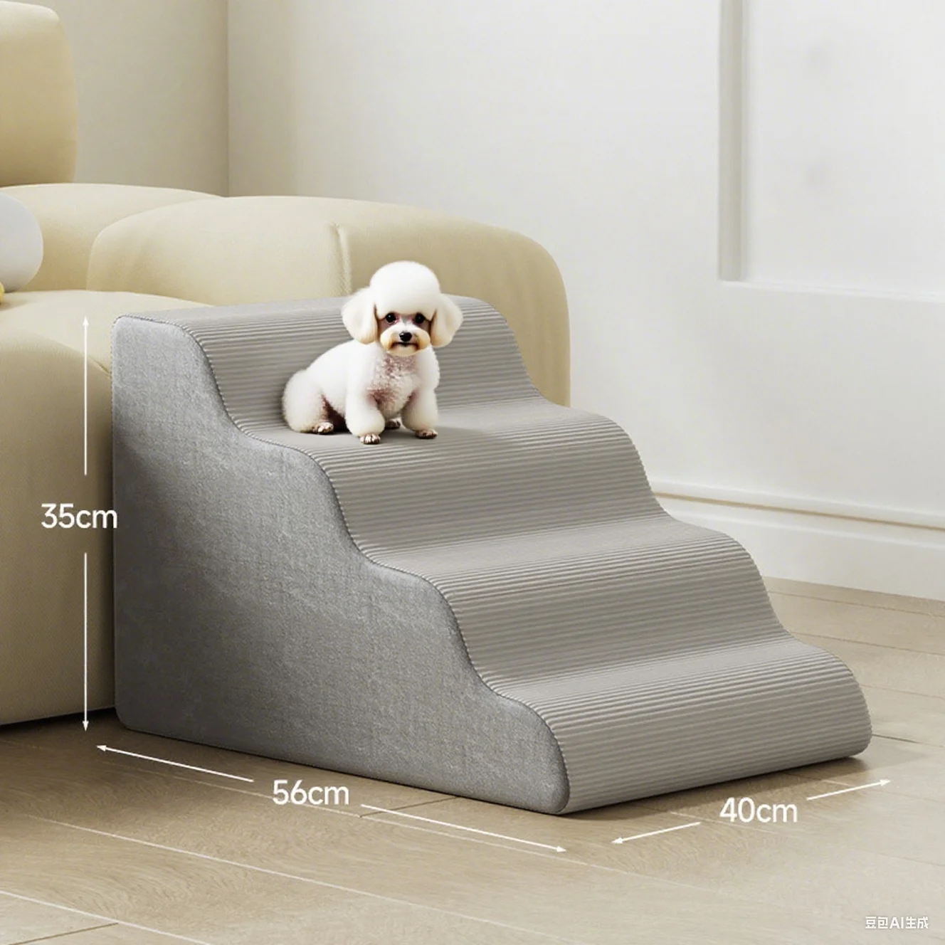 3/4/5 Step Dog Stair Scratch Resistant Washable Anti Slip Pet Ramp Steps Dog Stairs for Sofa Cats 1005009888549241