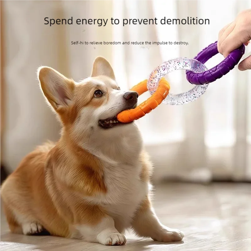 Dog Chewing Toy Loop Rings for Aggressive Chewer TPR Teething Loop Puppy Toy Dog Chew Pacifier 1005009892024800