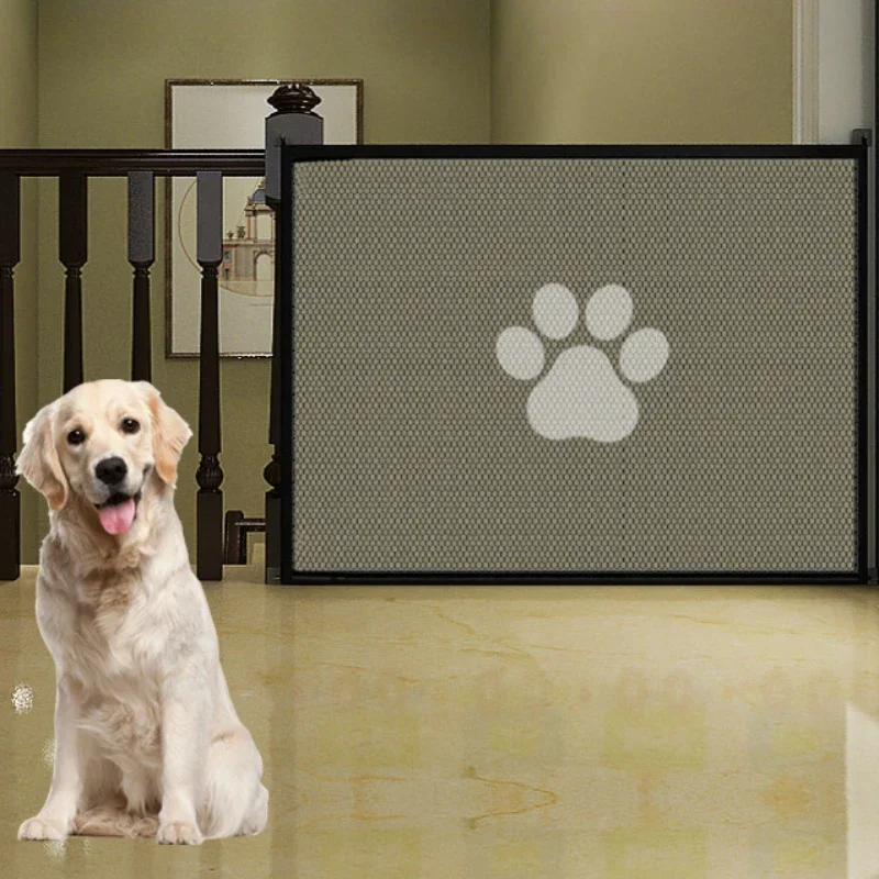Pet Dog Barrier Fences Portable Folding Breathable Mesh Pet Safety Gate Isolated Networks Doorways 1005009894390907
