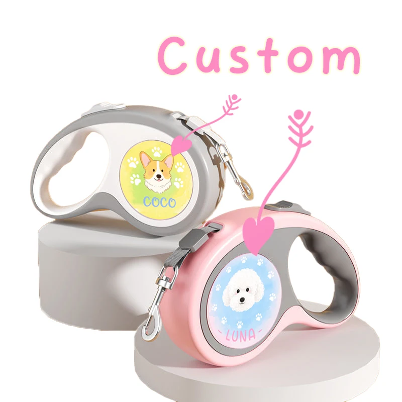 Custom Retractable Dog Leash with Personalized Avatar & Name Durable 1005009894937521