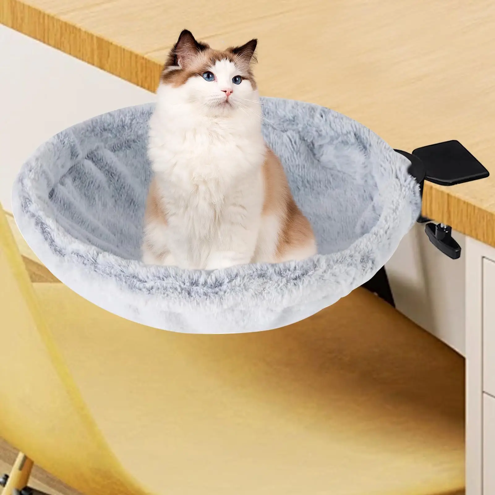 Cat Desk Bed 180 Rotating Kitten Hammock Indoor Cat Bed Furniture Ergonomic for Sleeping Relaxation 1005009895778988