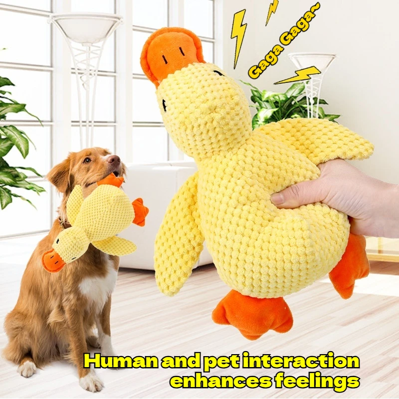 Dog Toy Plush Companion Sleeping Duck Bite Resistant Teeth to Relieve Boredom of Little Yellow Duck 1005009895973026