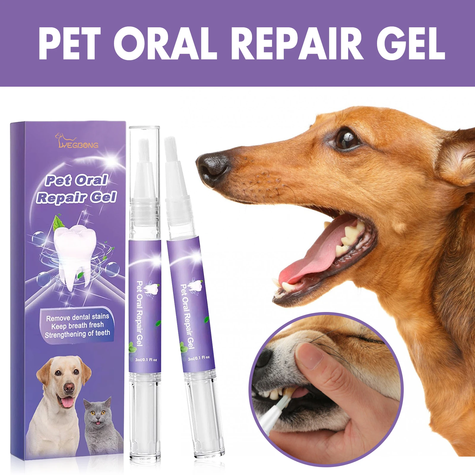 Pets Care Oral Repair Gel Removing Tartar Whitening Tooth Cats Dogs Deodorizer Fresh Breath Pet 1005009897805418