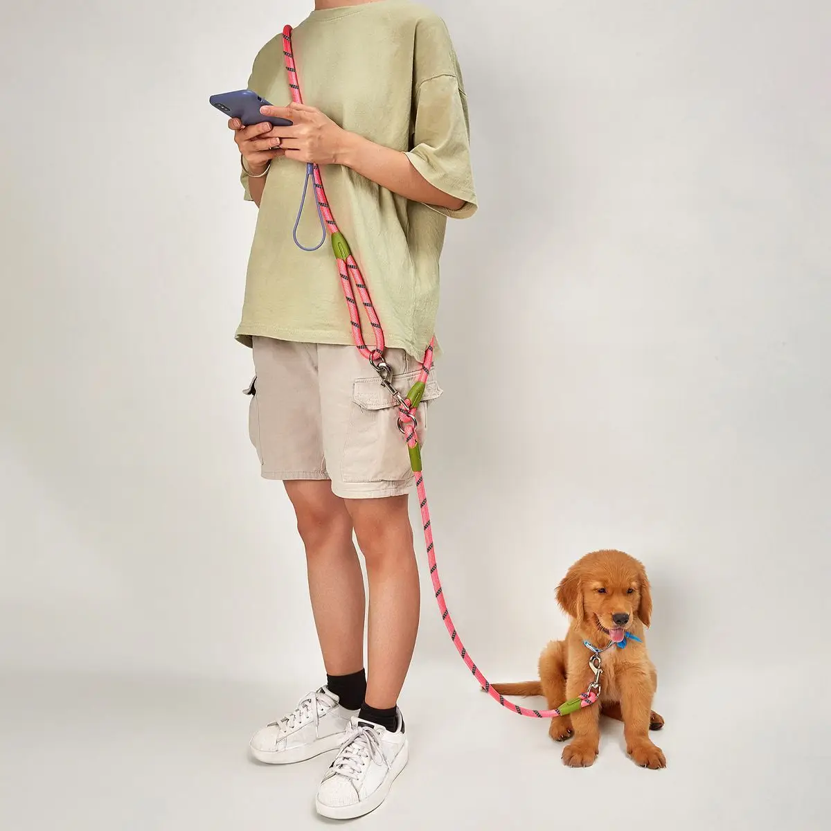 Dual/Double Dog Leash with Elastic Rope, Anti-Burst and Anti-Break, Pet Supplies 1005009900186746