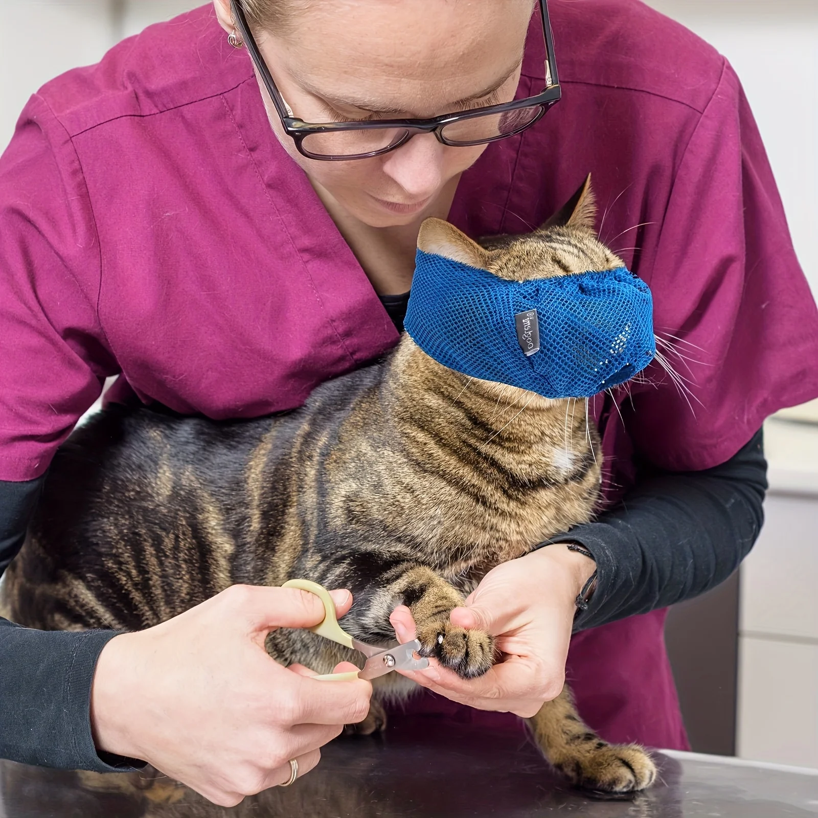 Adjustable Comfortable Cat Muzzle Breathable Mesh, Perfect Grooming Accessory 1005009900732889