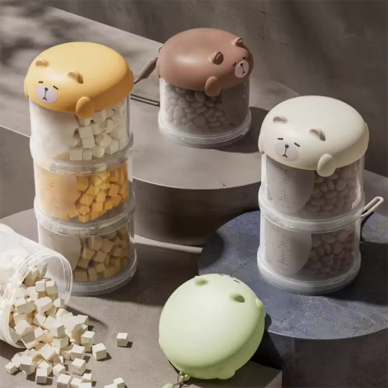 Portable Plastic Multi-Layer Moisture-Proof Dog Snacks Storage Box Sealed Pet Food Removable Three 1005009905989100