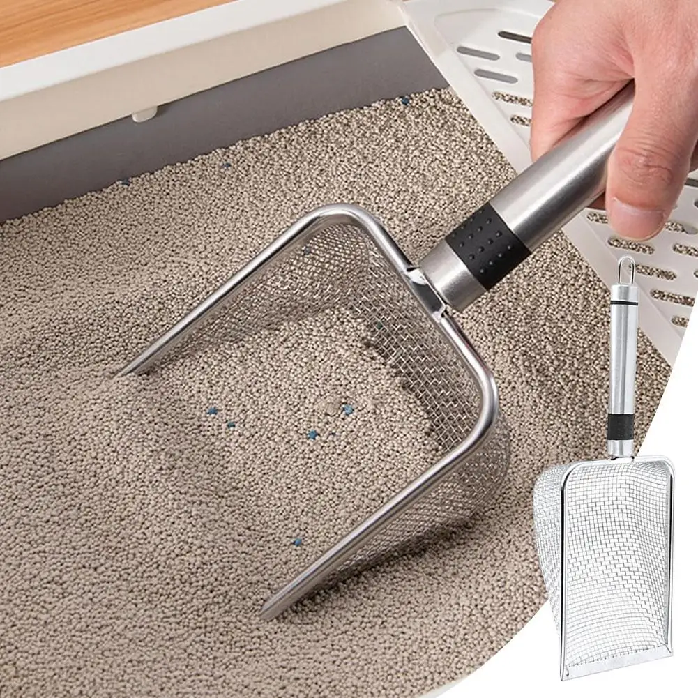 Steel Cat Sand Shovel Fine Pores Pet Poop Shovel For Rabbits Dogs Toilet Cleaning Tools Pets 1005009918426530