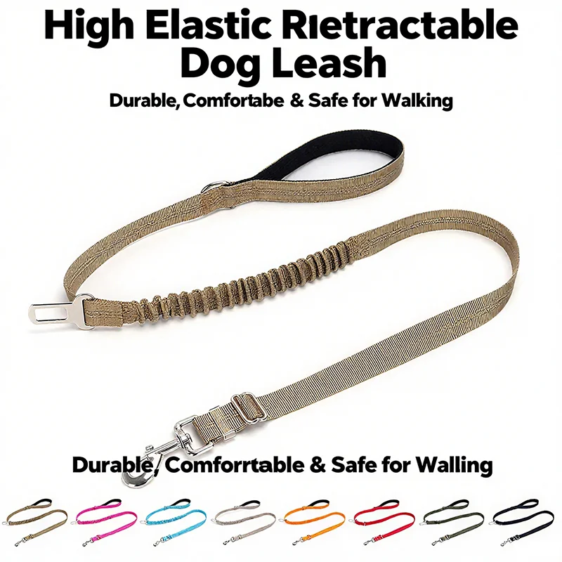 Dog Leash with Safety Seat Belt Clip Metal Buckle 1005009920074514