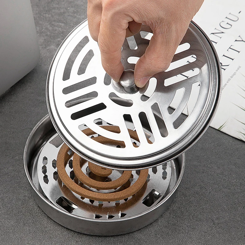 Mosquito Coil Tray Portable Holder Hotel Insect Repellent Rack with Cover Summer Anti-Mosquito Home 1005009920670145