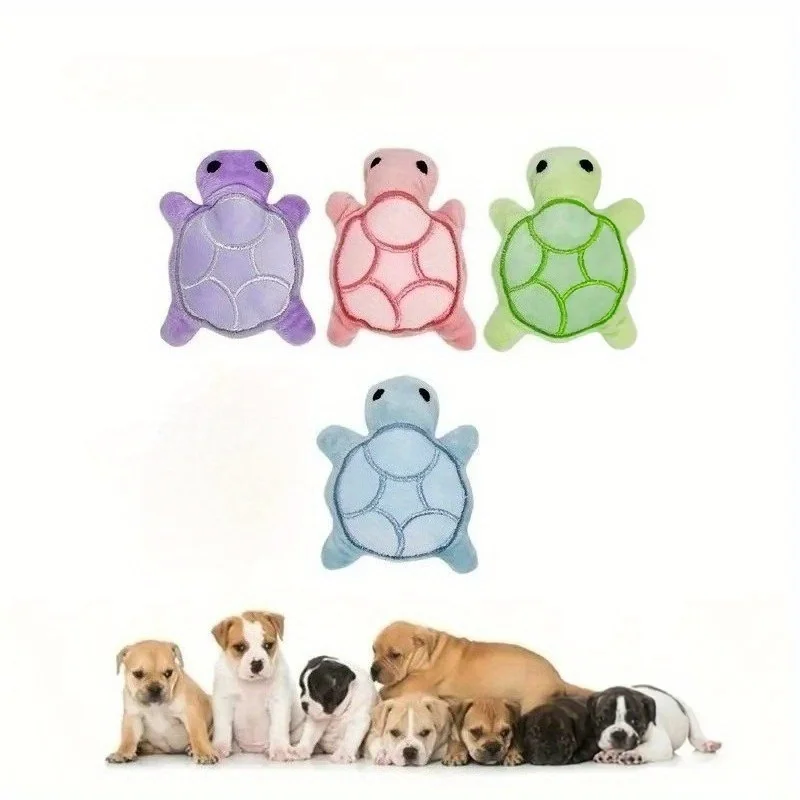 Plush Cute Turtle Dog Toys for Small Dogs Squeaking Dog Teething Sound Toy Soft and Safe Good for 1005009922657808