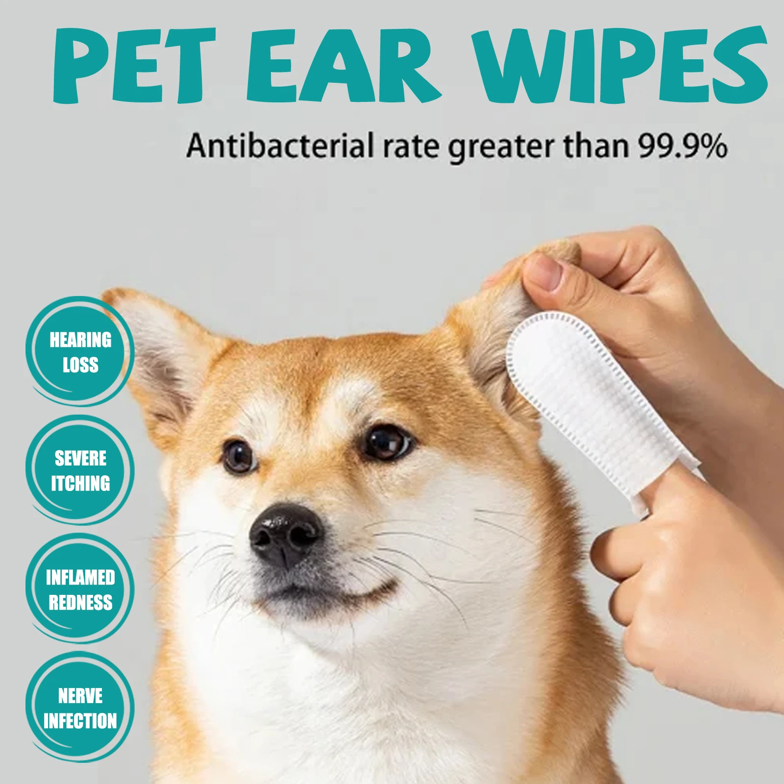 Pet Cleaning Finger Wipes Cats Dogs Remover Eye Tear Ear Mite Stains Disposable Cleaner Wipe 1005009923410018