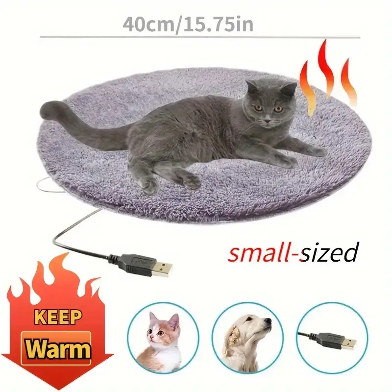 Pet Heating Pad Electric Warm Mat for Cats and Dogs Thermostatic & Waterproof Chew-Resistant 1005009926222235