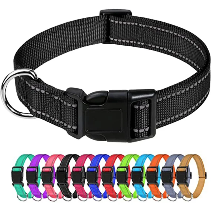 Dog Collar Reflective Strap With Safety Nylon Pet Collar Adjustable Pet Traction Rope Suitable For 1005009929144810
