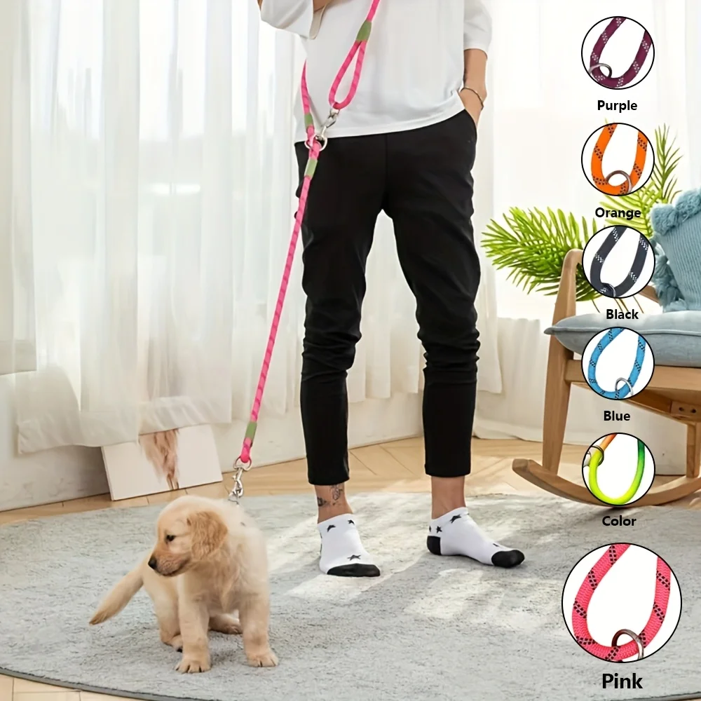 Adjustable Hands-Free Dog Leash, Suitable for Hiking, Walking, and Running, Reflective 1005009930751106