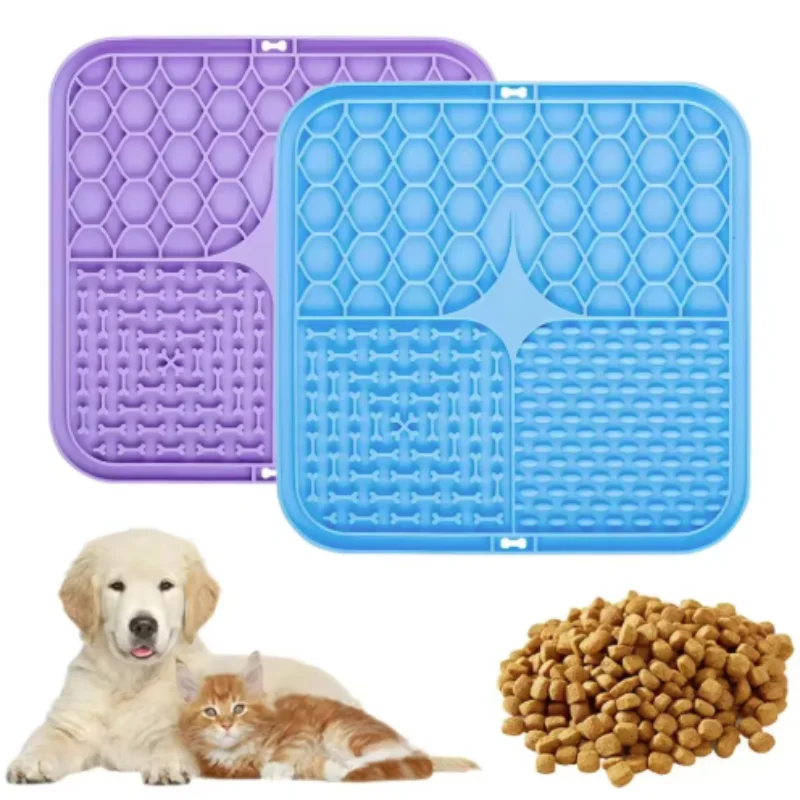 Pet Lick Silicone Mat Dogs Pet Slow Food Plate for Dog Bathing Distraction Silicone Dog Sucker Food 1005009935840632