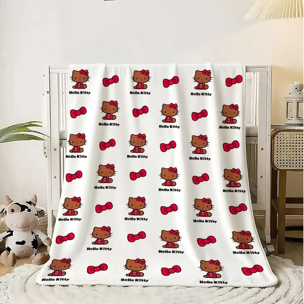 Kawaii Hellos Cat Knee Blanket for Living Room Decorative Bed Blankets Bedroom Decoration Home 1005009937065477