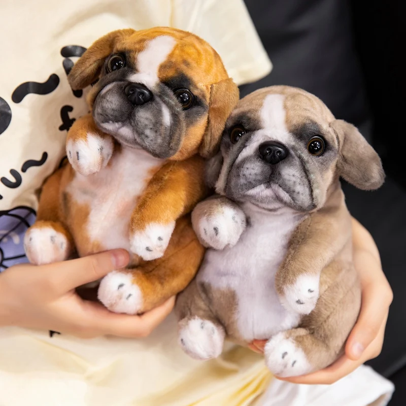 Realistic Sitting Poodle Pug Puppy Plush Toy Stuffed Doggy Cute Fluffy Pet for Room Decor 1005009938976756