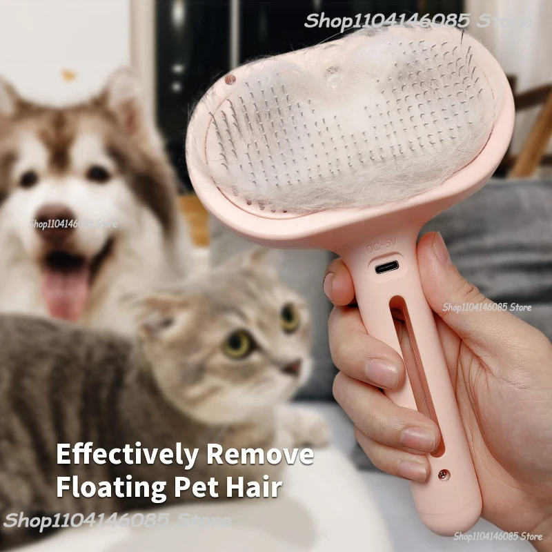 Dog Spray Hair Comb Pet Steam Massage Brush Safe Round Head Soft Teeth Spray Hair Removal Comb for 1005009941648377