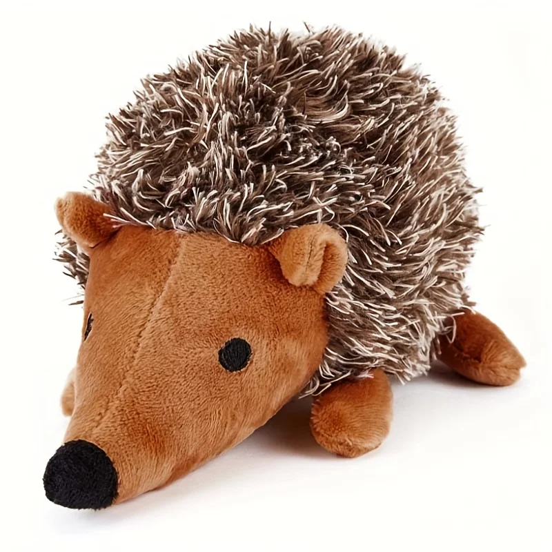 1pc Squeaky Hedgehog Plush Dog Toy，Soft Durable Chew and Interactive Play Companion，cartoon Animal 1005009947267069