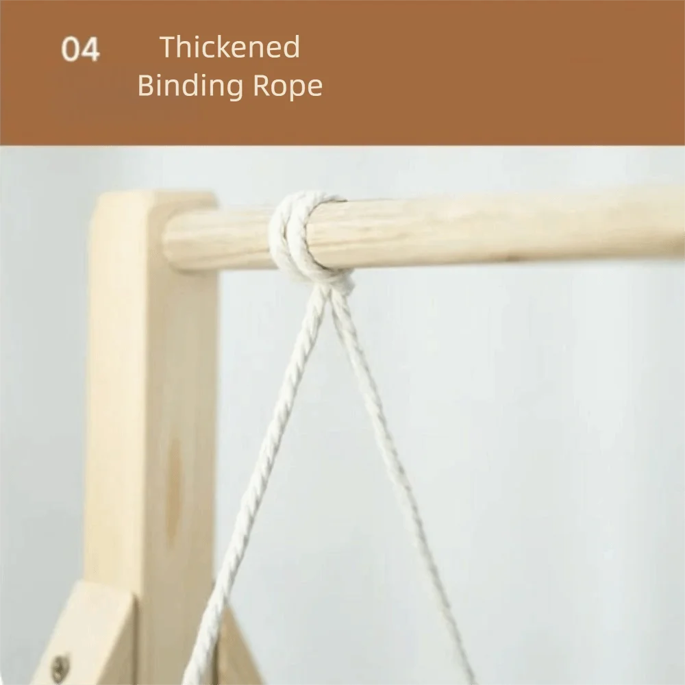 Solid Wood Cat Swing Thickened Wood Elevated Frame Hanging Bed Stable Design Comfortable Cradle 1005009947605019