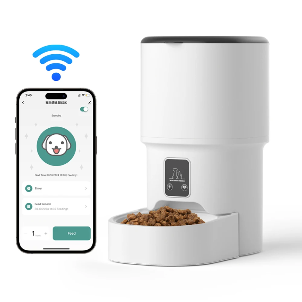 Automatic Cat Feeder Pet Smart WiFi Cat Food Kibble Dispenser Remote Control Auto Feeder For Cat 1005009952311408