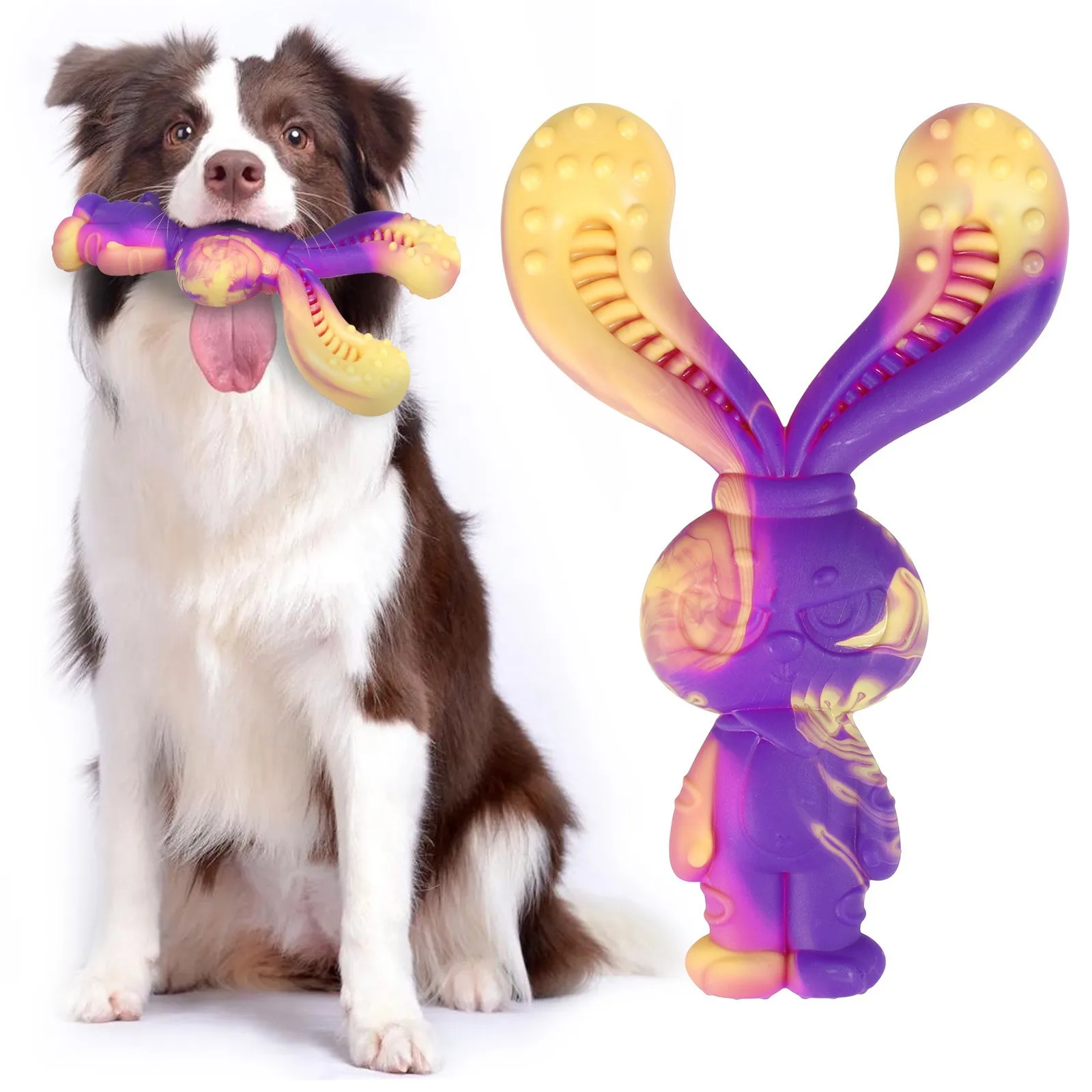 Durable Dog Toys Beef Flavor Animal Shaped Tough Game Toy for Anxiety Relief 1005009954412931