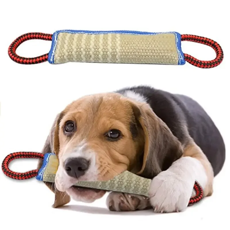 Dog Teether Dog Chewing Toy Dog Bite Pillow Jute Bite Chewing Fetch Puppy Training Interactive Play 1005009957427866