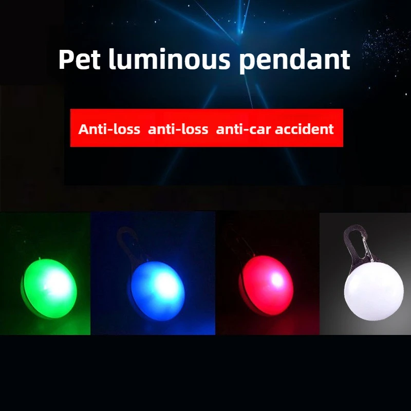 Pet LED Light-Up Pendant Dog Tag Luminous Anti-Loss Light Flash Collar for Small Medium and Large 1005009958746637