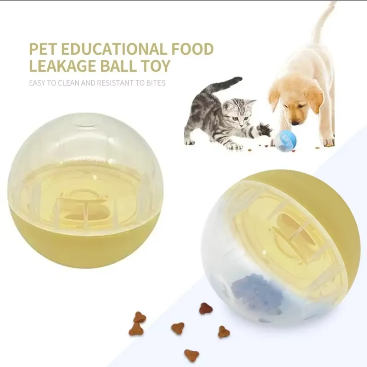 Pet Interactive Dog Cat Toys Leakage Food Balls Adjustable Anti Choke Slow Feeder Treat Dispenser 1005009959691295