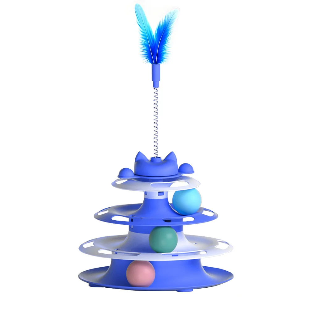 Cat Toys for Self-Entertainment: Interactive Turntable, Teaser Wand, Balls 1005009960611797