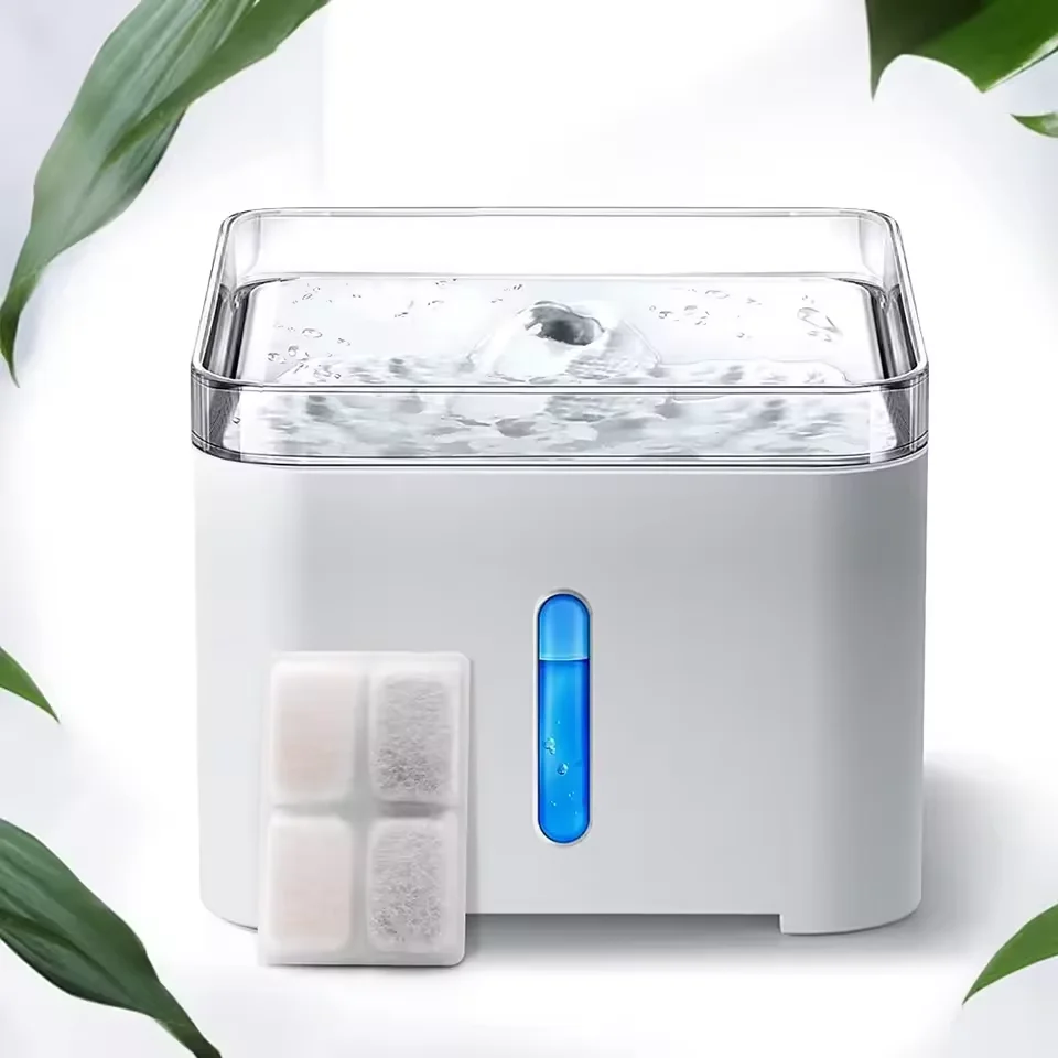 2L Pet Cat Automatic Water Fountain Feeder With LED Electric Dog Drinking Bowl Feeders Drink Filter 1005009962585057