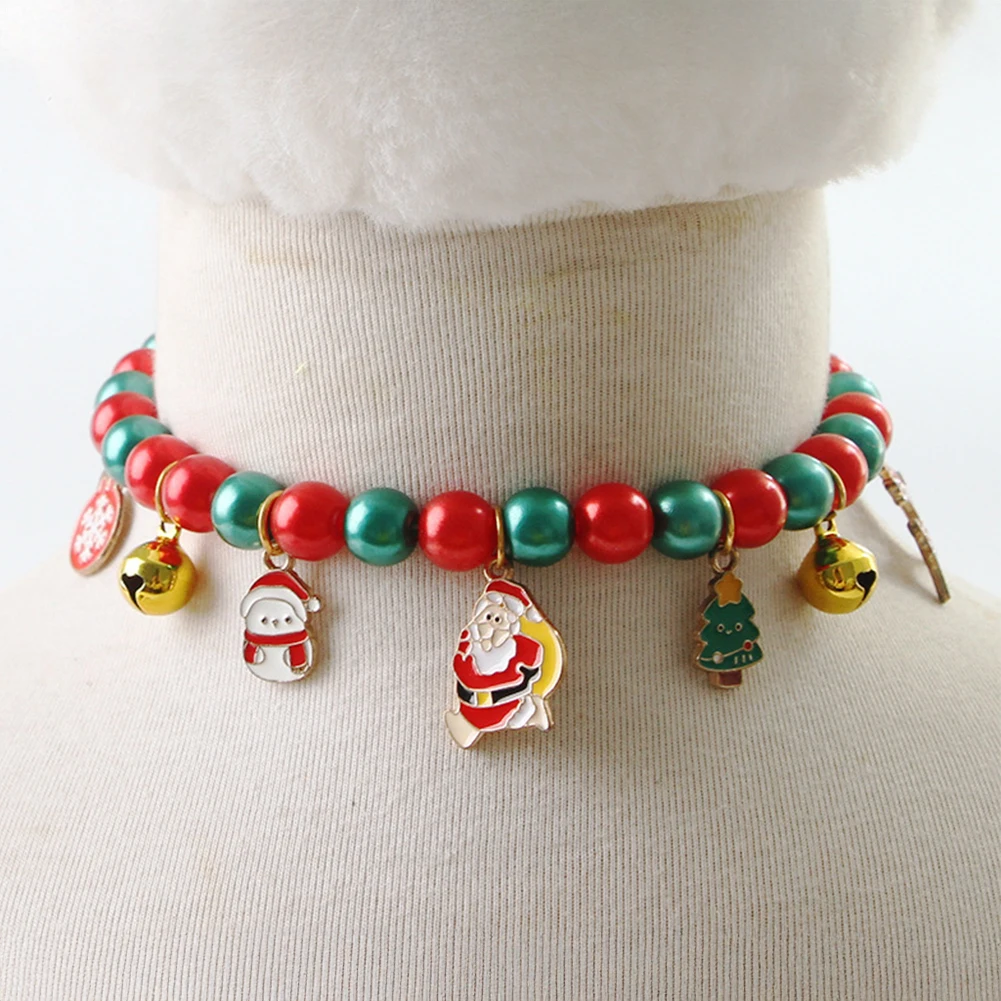 1Pc Christmas Pet Dog Bell Collar Tie Adjustable Pet Collar Santa Claus Style Dog Necktie for Small 1005009974601882