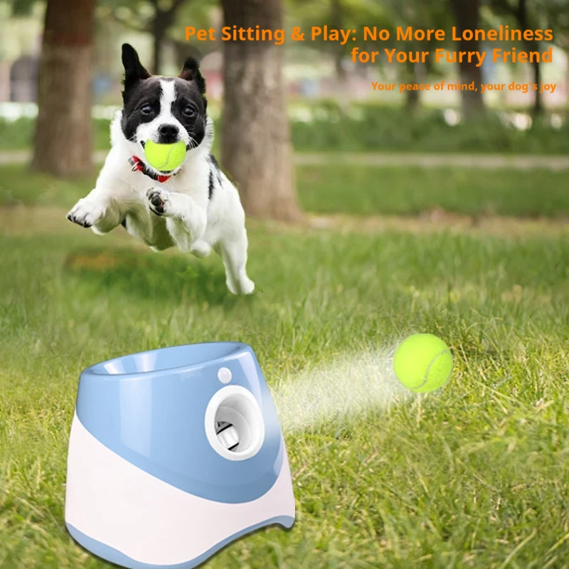 Auto Dog Cat Train Ball Launcher Pets Toys For Dogs Cats Training Playing Toy Fun Dog Tennis Ball 1005009976028959
