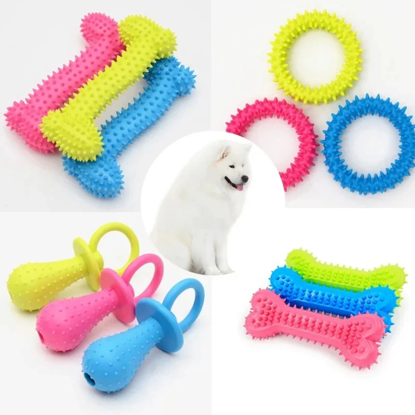 Pet Toys for Small Dogs Rubber Resistance to Bite Dog Toy Teeth Cleaning Chew Training Toys Pet 1005009988057649